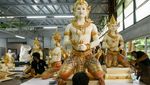 Foto: Persiapan Upacara Pemakaman Raja Bhumibol Adulyadej