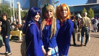 Para cosplayer mulai berdatangan pukul 11.00 waktu Frankfurt. Foto: Ken Yunita