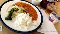 Di Richmond, Kanada, pasien rumah sakit diberikan menu mengenyangkan. Berupa nasi, daging babi asam manis, bok choy dan melon manis.  Foto: Istimewa