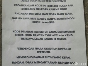 Kode Misterius ala Detective Conan di Surat Teror Bom Sumedang