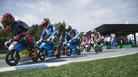 Esteve Rabat dari tim EG 0,0 Marc VDS sempat memimpin jalannya balapan. (Mirco Lazzari gp/Getty Images)