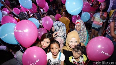 Begini Keseruan Peluncuran haibunda.com Bareng Gisel-Gempi