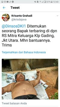 Nasib Sunarto: Sakit dan Telantar di Depan RS di Kelapa Gading