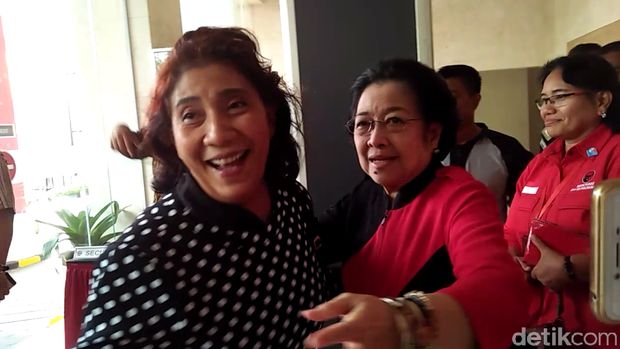 Susi dan Megawati di Kantor PDIP / 