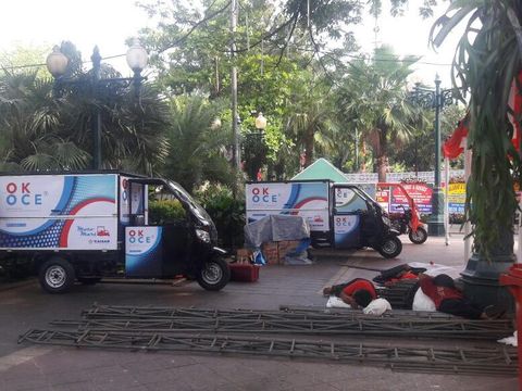 Warna-Warni Motor OK Oce Mejeng di Balai Kota Jelang Pelantikan