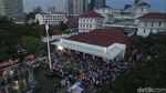 Dari Udara, Begini Suasana Penyambutan Anies-Sandi di Balai Kota
