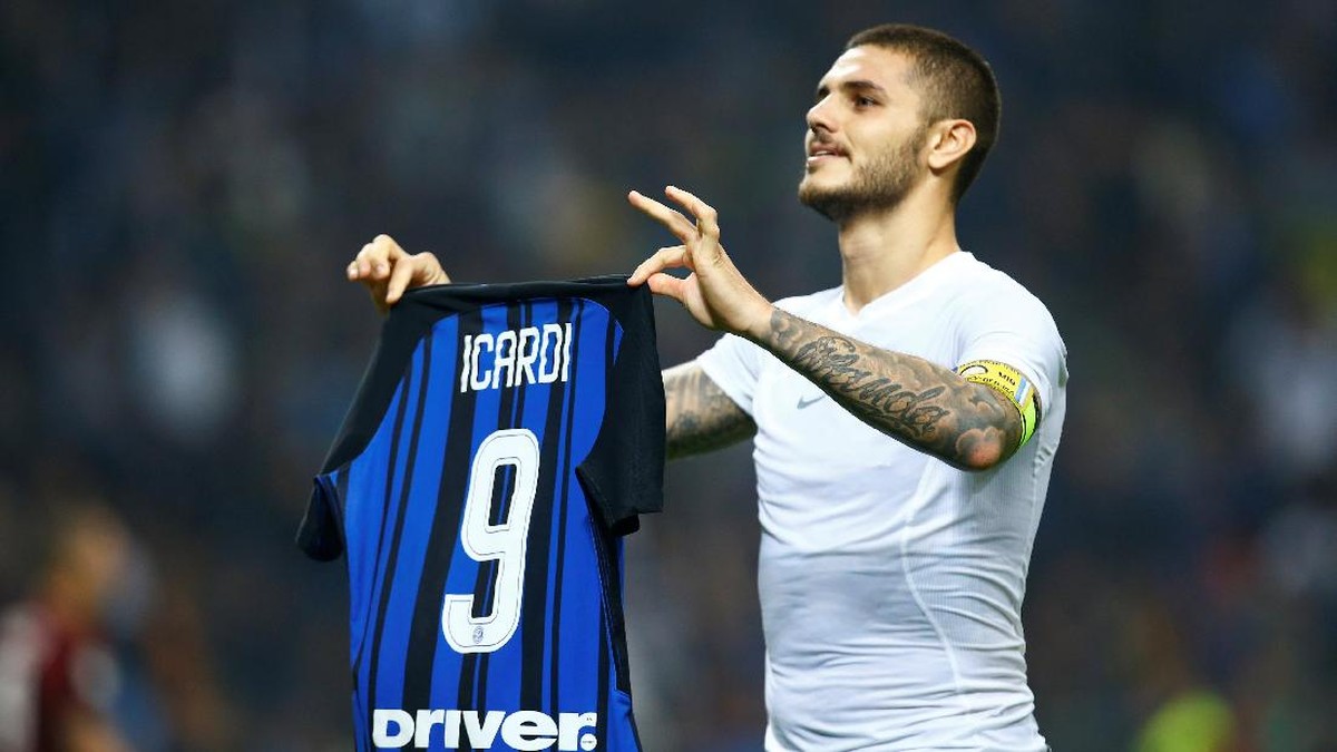 Mauro Icardi menyamai Diego Milito. Foto: Alessandro Garofalo/Reuters