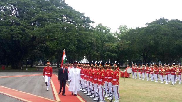 Presiden Jokowi dan Presiden Niger melakukan pertemuan bilateral.