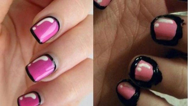 Pengaplikasikan kuteks yang kurang rapi bisa membuat tampilan jari jadi aneh seperti ini.  Foto: ist