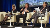 Bambang Brodjonegoro (tengah) menjadi salah satu pembicara utama bersama beberapa perwakilan negara lain dalam acara World Bank Annual Meeting dengan topik Localizing the Implementation of the Sustainable Development Goals (SDGs) di Washington DC. Foto: dok. Bappenas