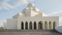 Kota Kangbashi juga memiliki sebuah masjid, bernama Masjid Ordos (Raphael Olivier/CNN Style)