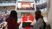 Presiden Xi juga berjanji membangun negara sosialis modern bagi era baru, yang disebutnya akan dikuasai China. Foto: AFP PHOTO/STR