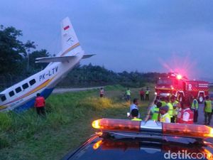Pesawat Milik Pemda Mimika Tergelincir di Bandara Sentani, 4 Luka