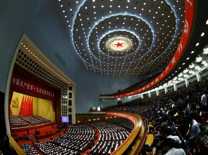 A general view shows delegates attending the opening of the 19th National Congress of the Communist Party of China in Beijing, China October 18, 2017. REUTERS/Thomas Peter
