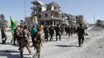 Sorak-sorai Petempur Sambut Kebebasan Raqqa dari ISIS