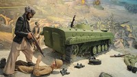 Selain beraneka diorama, traveelr juga bisa menemukan aneka senjata dan seragam yang digunakan pada zaman itu. Contohnya seperti senapan AK-47, ranjau darat hingga seragam pasukan Uni Soviet (Reuters/Mohammad Shoib)