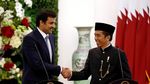 Foto: Jokowi Berbaju Adat Betawi Saat Bertemu Emir Qatar