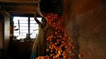 Jelang Perayaan Diwali, Petani di Nepal Panen Bunga Marigold