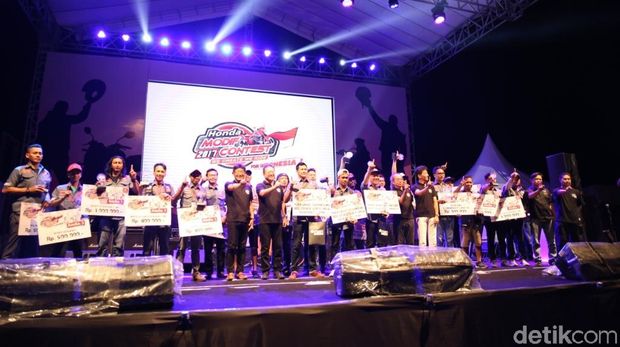 Puluhan Modifikator Ikuti Kontes Final Modifikasi Motor Honda