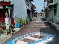 Deretan Lukisan 3D Keren Hiasi Jalanan Depok