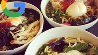 Hemispheres punya salad bar, burger station, dessert dan mesin yoghurt. Meski begitu, Google juga kerap sediakan menu yang sedang tren seperti ramen. Foto: Istimewa
