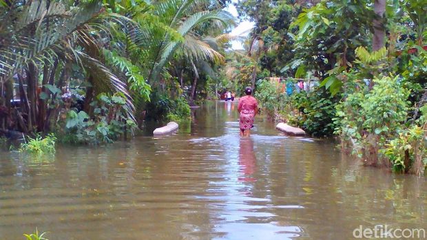 Banjir di Cilacap, Kamis (19/10/2017).