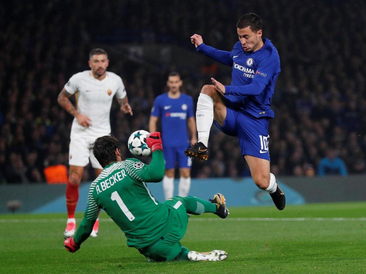 Chelsea saat berhadapan dengan AS Roma di Liga Champions 2017/2018 (Foto: Eddie Keogh/Reuters)