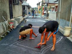 Deretan Lukisan 3D Keren Hiasi Jalanan Depok