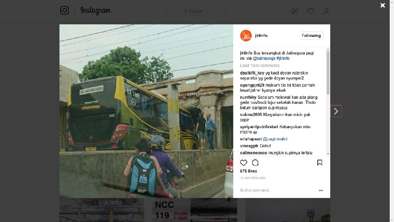 Ada Bus Tersangkut di Terowongan Matraman, Lalin Tersendat Ada Bus Tersangkut di Terowongan Matraman, Lalin Tersendat
