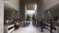 Yang penasaran dengan kantin Apple di Cupertino, California, beginilah suasananya. Luas banget ya ruangannya seperti di mall? Foto: Istimewa