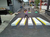 Mantap Lukisan  3D Jalanan Karya Remaja di Depok