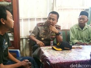Nasron, Penderita Asam Urat Tinggi Dijenguk Kapolres Probolinggo