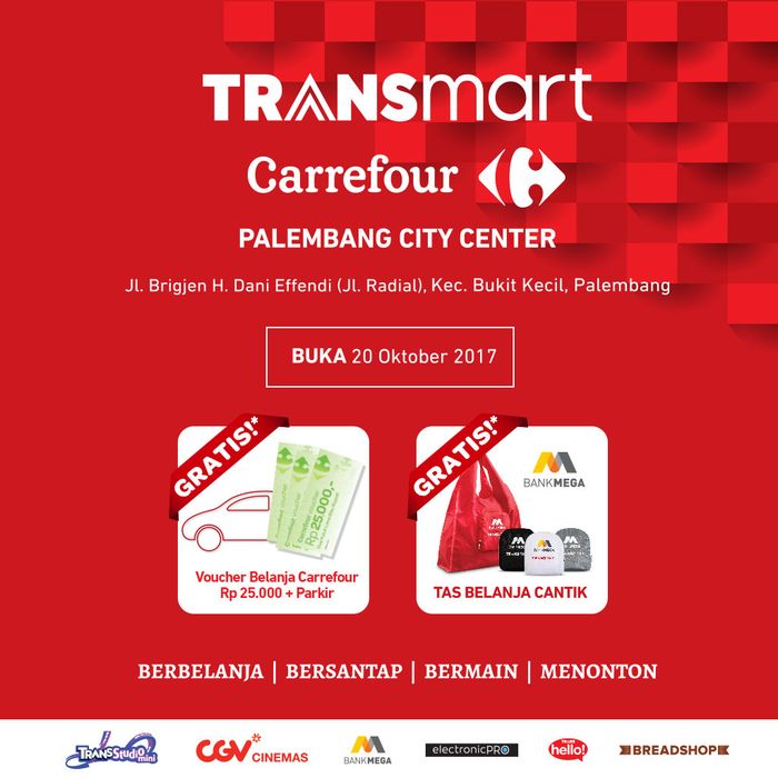 Foto: Transmart Carrefour Palembang City Center Dibuka Hari Ini Foto: Transmart Carrefour Palembang City Center Dibuka Hari Ini
