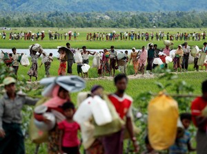 Lebih dari 600 Ribu Pengungsi Rohingya Telah Tiba di Bangladesh