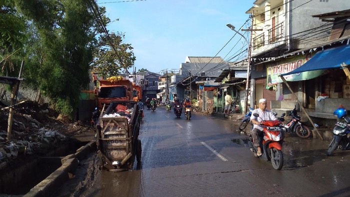 Banjir yang merendam Jalan Kemang Utara IX, Jakarta Selatan, telah surut.