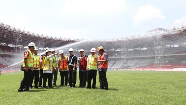 Cek Venue Asian Games, Menko Puan: Alhamdulillah Sesuai Schedule
