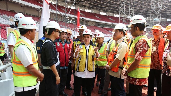 Cek Venue Asian Games, Menko Puan: Alhamdulillah Sesuai Schedule