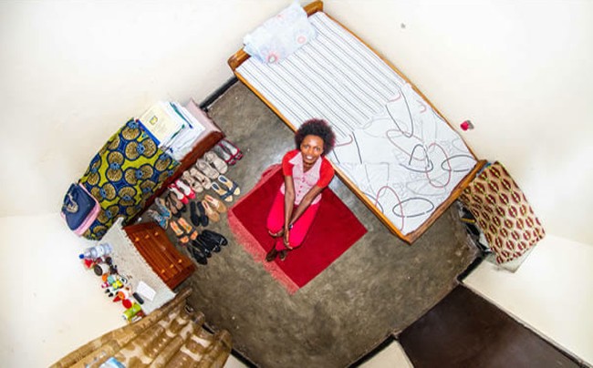 Kamar tidur di Kigali, Rwanda. Foto: Dok. John Thackwray My Room Project