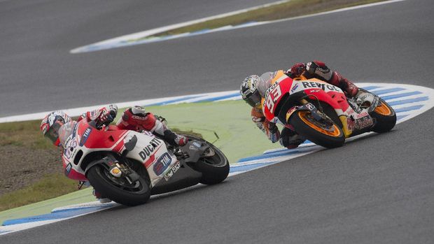 Dovizioso dan Marquez di Motegi