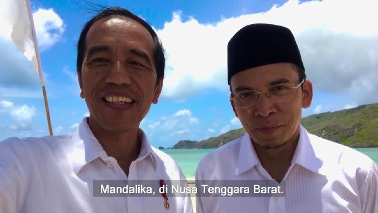 Presiden Jokowi bersama Gubernur NTB di Mandalika, Lombok (Youtube/Presiden Joko Widodo) Presiden Jokowi bersama Gubernur NTB di Mandalika, Lombok (Youtube/Presiden Joko Widodo)