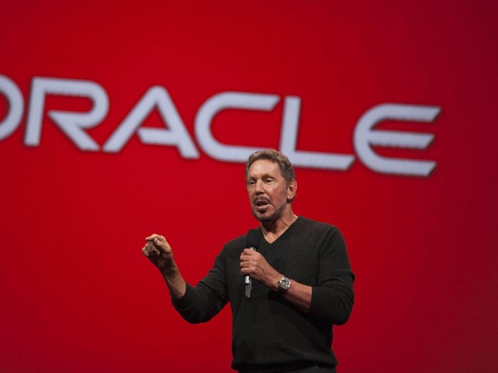 SAN FRANCISCO, CA - SEPTEMBER 28:  Oracle Executive Chairman of the Board and Chief Technology Officer, Larry Ellison, delivers a keynote address during the 2014 Oracle Open World conference on September 28, 2014 in San Francisco, California.  Ellison kicked off the week-long Oracle Open World conference that runs through October 2. (Photo by Kimberly White/Getty Images)