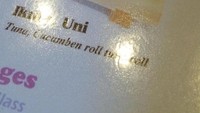 Restoran sushi ini tidak cuma punya gambar deretan sushi di buku menu. Tapi juga gambar USB sushi! Foto: Istimewa