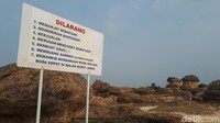 Kawasan wisata Bukit Jamur buka setiap hari Minggu saja dikarenakan akses masuknya merupakan kawasan perbukitan yang masih aktif ditambang (Imam Wahyudiyanta/detikTravel)