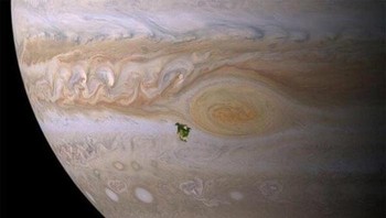 Seluruh wilayah Amerika Utara yang tak ada apa apanya dibandingkan planet Jupiter. Foto: Istimewa