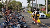 Untuk menuju ke Zeng Cuo An, turis bisa menyewa sepeda dan tersedia pula tempat parkir sepedanya (Elvan/detikTravel)