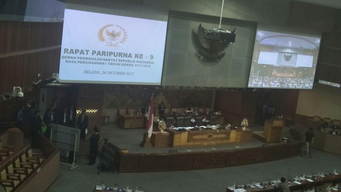 Jelang Keputusan Perppu Ormas, Papan Voting Disiapkan di Ruang Sidang