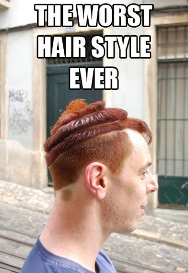 Gaya rambut ini mirip terasiring. Setuju jika disebut gaya rambut terburuk? Foto: ist