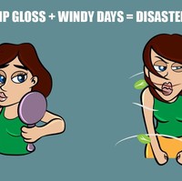 Lipgloss menjadi andalan wanita saat ingin tampil natural. Namun memakai lipgloss juga bisa menjadi malapetaka ketika produk yang dipakai terlalu lengket. Segala sesuatu yang berterbangan bisa tiba-tiba menempel di bibir. Ups! Foto: Dok. Shareably
