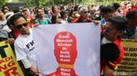 Demo Taksi Online Kritisi Menteri Perhubungan