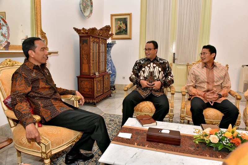 Anies dan Sandiaga bertemu Jokowi